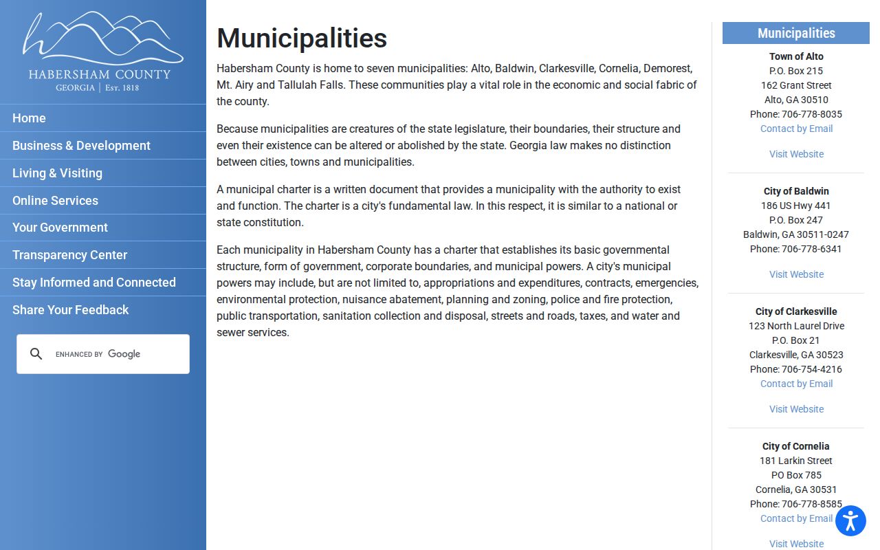 Habersham County active warrants seven municipality directory