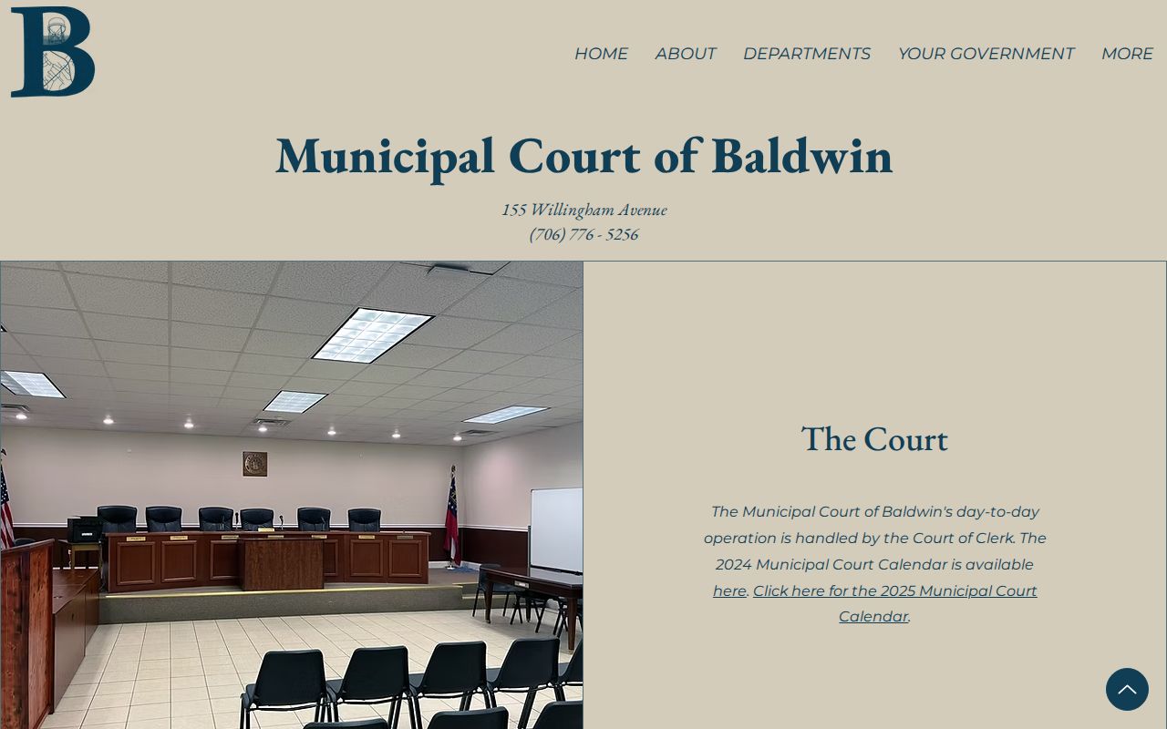 Baldwin Municipal Court office for Baldwin warrant records