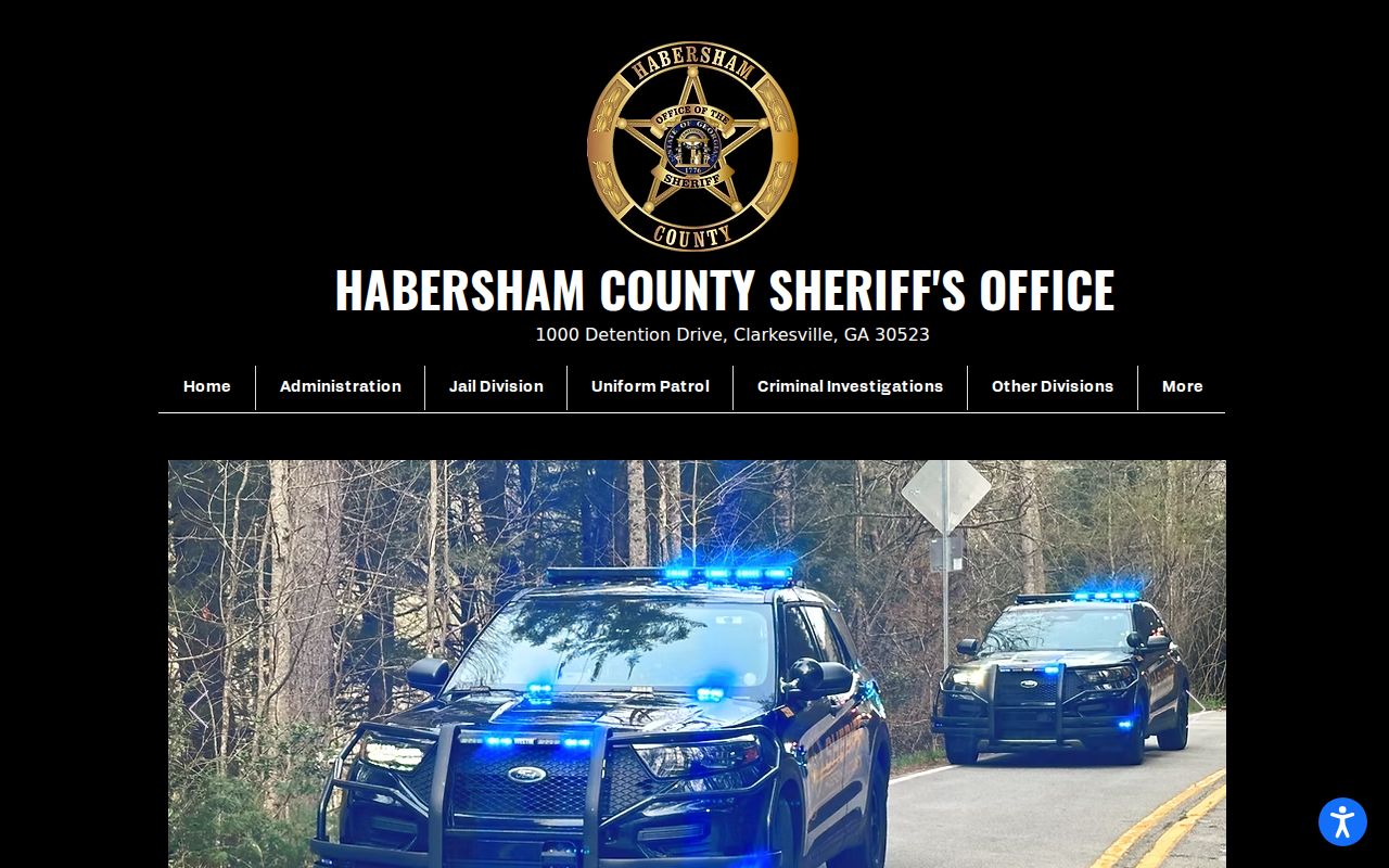 Habersham County warrant records Sheriff’s Office navigation